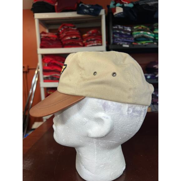 Vintage Kawasaki Vulcan Hat Biker Motorcylce Long Bill Leather Cap Headwear - Picture 4 of 8